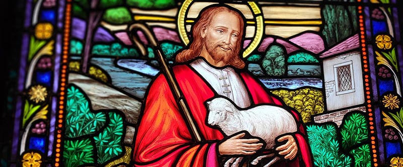Jesus in stained glass