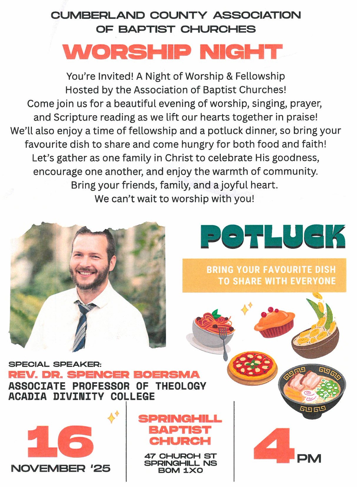 Cumberland County Association of Baptist Churches - WORSHIP NIGHT