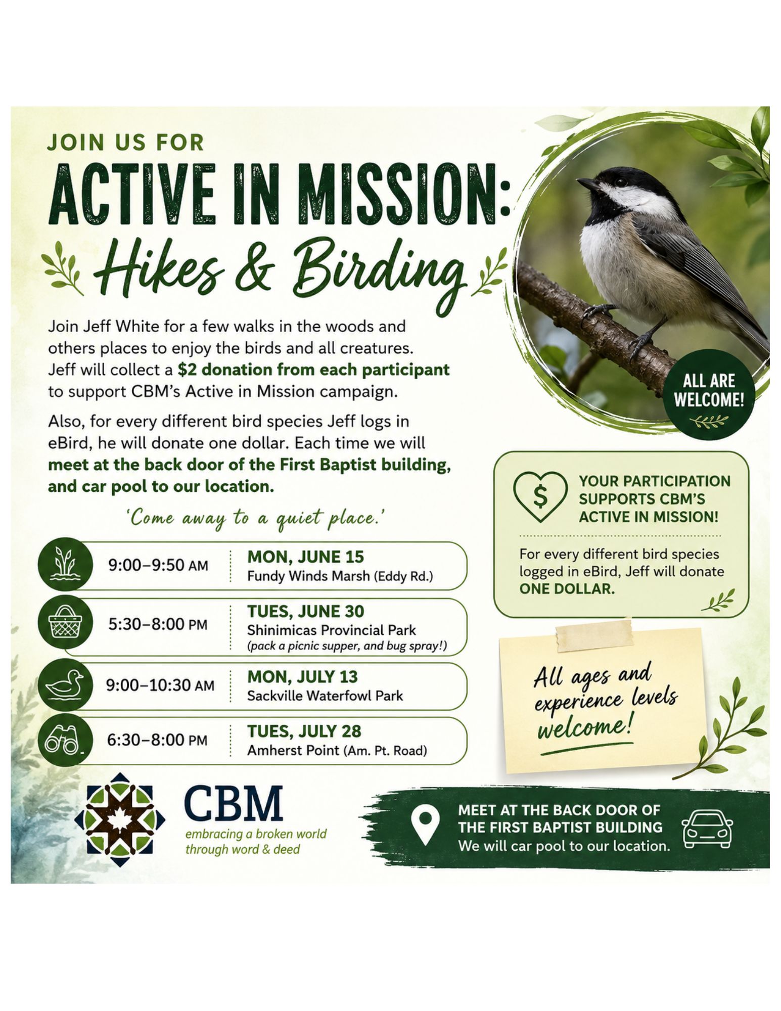 Active in Mission: Hikes and Birding